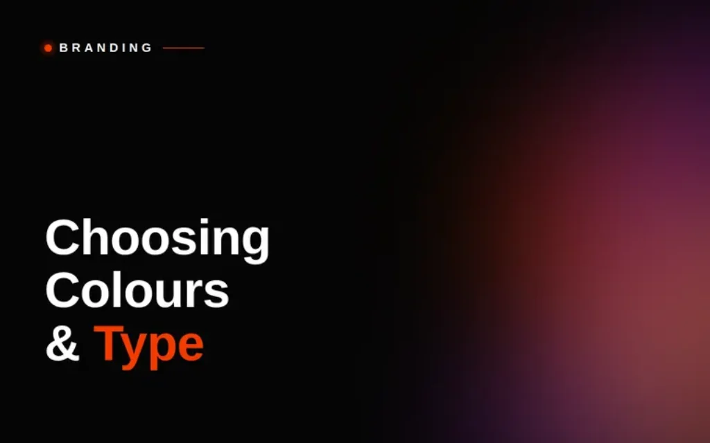 Illustration representing choosing brand colours and type