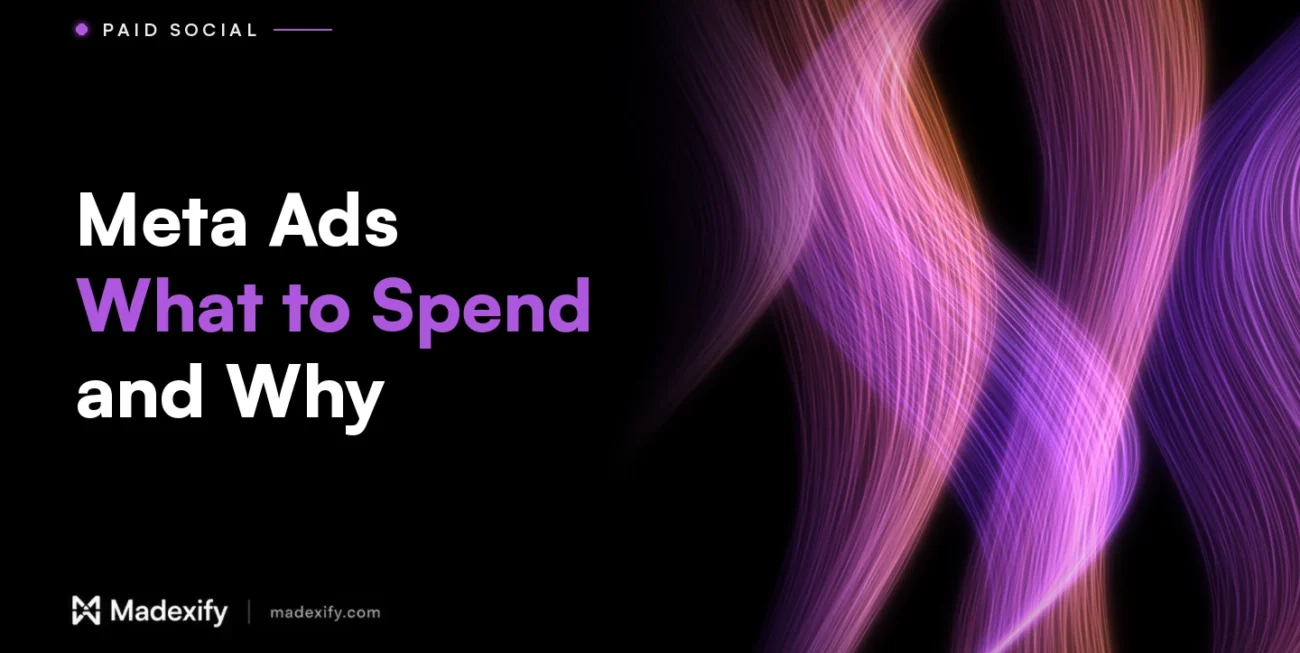 Madexify blog cover: Meta Ads, What to Spend and Why