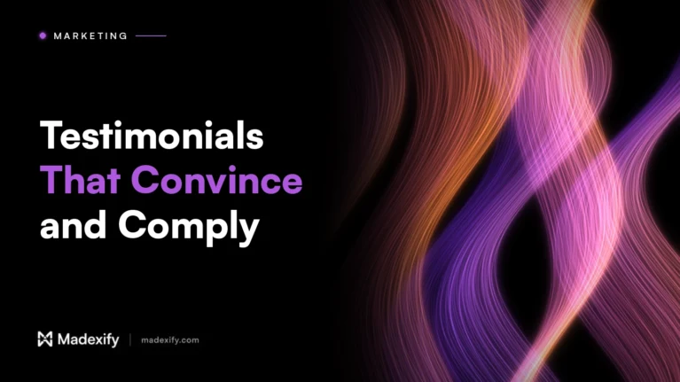 Madexify blog cover: Testimonials That Convince and Comply